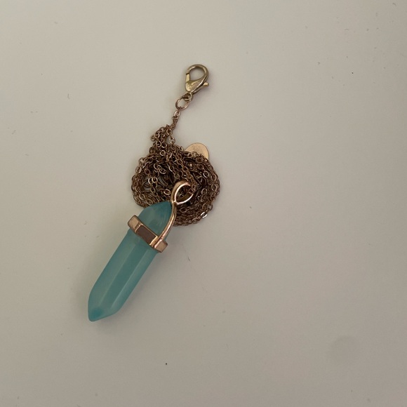 Gold chain crystal necklace - Picture 3 of 3